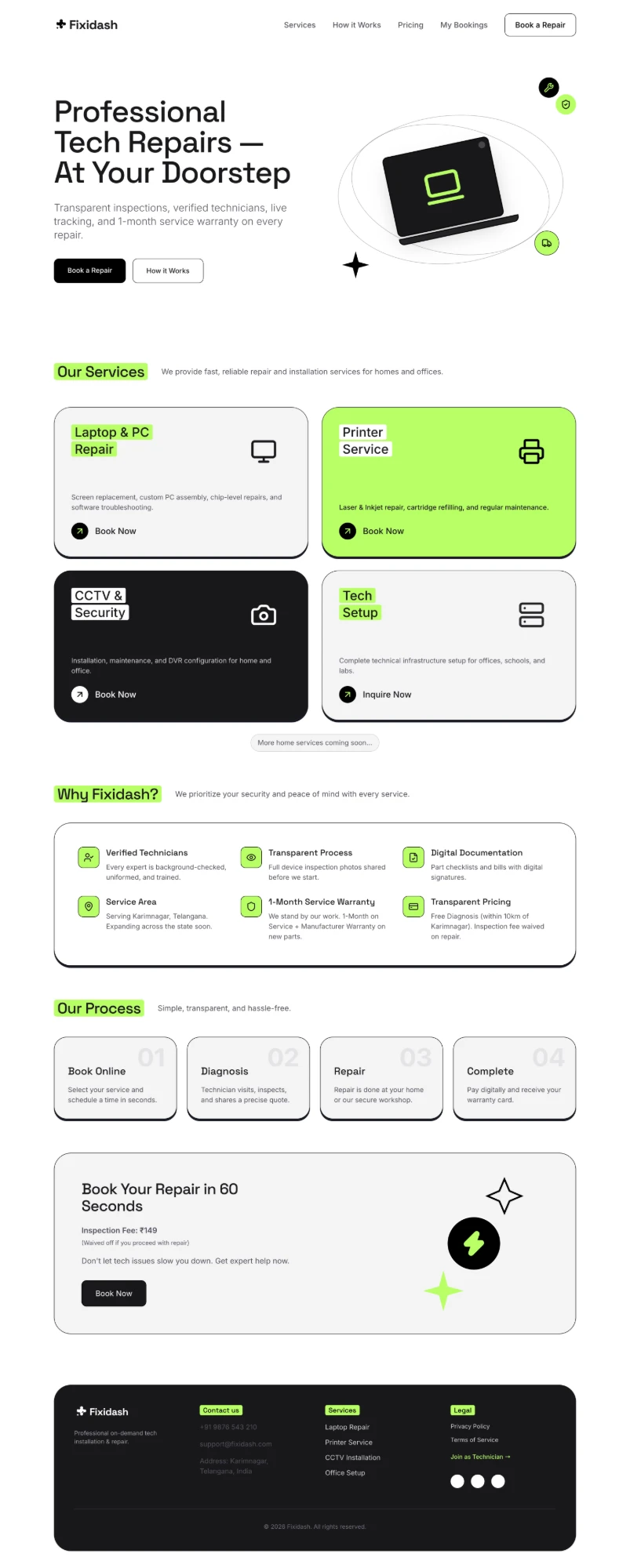 Fixidash — Doorstep Tech Repair Platform